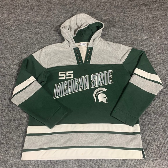 Champion Other - Michigan‎ State Spartans Hoodie Mens Medium Green Hockey Sweatshirt Pullover MSU